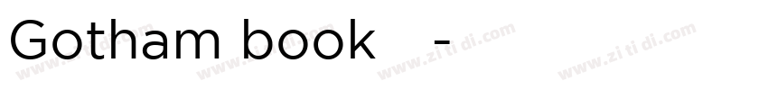 Gotham book字体字体转换
